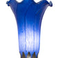 Meyda Lighting Tiffany Pond Lily 15" Mahogany Bronze Nouveau Lady Accent Table Lamp With Blue Shade Glass