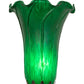 Meyda Lighting Tiffany Pond Lily 15" Mahogany Bronze Nouveau Lady Accent Table Lamp With Green Shade Glass