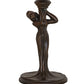 Meyda Lighting Tiffany Pond Lily 15" Mahogany Bronze Nouveau Lady Accent Table Lamp With Pink Shade Glass