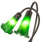 Meyda Lighting Tiffany Pond Lily 16" 2-Light Mahogany Bronze Accent Table Lamp With Green Shade Glass