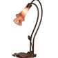 Meyda Lighting Tiffany Pond Lily 16" 2-Light Mahogany Bronze Accent Table Lamp With Purple Iridescent Shade Glass