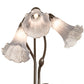 Meyda Lighting Tiffany Pond Lily 16" 3-Light Mahogany Bronze Accent Table Lamp With Gray Shade Glass