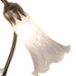 Meyda Lighting Tiffany Pond Lily 16" 3-Light Mahogany Bronze Accent Table Lamp With Gray Shade Glass