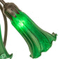 Meyda Lighting Tiffany Pond Lily 16" 3-Light Mahogany Bronze Accent Table Lamp With Green Shade Glass