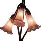 Meyda Lighting Tiffany Pond Lily 16" 3-Light Mahogany Bronze Accent Table Lamp With Lavender Shade Glass