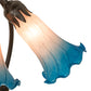 Meyda Lighting Tiffany Pond Lily 16" 3-Light Mahogany Bronze Accent Table Lamp With Pink & Blue Shade Glass