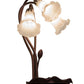 Meyda Lighting Tiffany Pond Lily 16" 3-Light Mahogany Bronze Accent Table Lamp With White Shade Glass