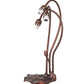 Meyda Lighting Tiffany Pond Lily 16" 3-Light Mahogany Bronze Accent Table Lamp With White Shade Glass