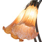 Meyda Lighting Tiffany Pond Lily 16" 5-Light Mahogany Bronze Table Lamp With Amber Favrile Shade Glass