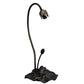 Meyda Lighting Tiffany Pond Lily 16" Antique Brass Accent Table Lamp With Pink Shade Glass
