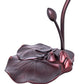 Meyda Lighting Tiffany Pond Lily 16" Mahogany Bronze Accent Table Lamp With Amber Shade Glass