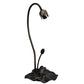 Meyda Lighting Tiffany Pond Lily 16" Mahogany Bronze Accent Table Lamp With Amber Shade Glass