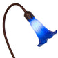 Meyda Lighting Tiffany Pond Lily 16" Mahogany Bronze Accent Table Lamp With Blue Shade Glass