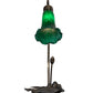 Meyda Lighting Tiffany Pond Lily 16" Mahogany Bronze Accent Table Lamp With Green Shade Glass