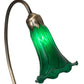 Meyda Lighting Tiffany Pond Lily 16" Mahogany Bronze Accent Table Lamp With Green Shade Glass