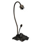 Meyda Lighting Tiffany Pond Lily 16" Mahogany Bronze Accent Table Lamp With Green Shade Glass