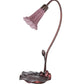 Meyda Lighting Tiffany Pond Lily 16" Mahogany Bronze Accent Table Lamp With Lavender Shade Glass