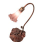 Meyda Lighting Tiffany Pond Lily 16" Mahogany Bronze Accent Table Lamp With Lavender Shade Glass