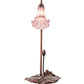 Meyda Lighting Tiffany Pond Lily 16" Mahogany Bronze Accent Table Lamp With Lavender Shade Glass