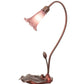 Meyda Lighting Tiffany Pond Lily 16" Mahogany Bronze Accent Table Lamp With Lavender Shade Glass