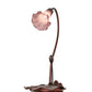 Meyda Lighting Tiffany Pond Lily 16" Mahogany Bronze Accent Table Lamp With Lavender Shade Glass