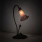 Meyda Lighting Tiffany Pond Lily 16" Mahogany Bronze Accent Table Lamp With Lavender Shade Glass
