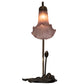 Meyda Lighting Tiffany Pond Lily 16" Mahogany Bronze Accent Table Lamp With Lavender Shade Glass