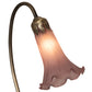 Meyda Lighting Tiffany Pond Lily 16" Mahogany Bronze Accent Table Lamp With Lavender Shade Glass