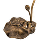 Meyda Lighting Tiffany Pond Lily 16" Mahogany Bronze Accent Table Lamp With Red & Green Shade Glass