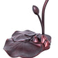 Meyda Lighting Tiffany Pond Lily 16" Mahogany Bronze Accent Table Lamp With White Shade Glass