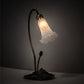 Meyda Lighting Tiffany Pond Lily 16" Mahogany Bronze Accent Table Lamp With White Shade Glass