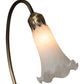 Meyda Lighting Tiffany Pond Lily 16" Mahogany Bronze Accent Table Lamp With White Shade Glass