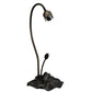 Meyda Lighting Tiffany Pond Lily 16" Mahogany Bronze Accent Table Lamp With White Shade Glass