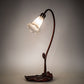 Meyda Lighting Tiffany Pond Lily 16" Mahogany Bronze Accent Table Lamp With White Shade Glass