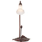 Meyda Lighting Tiffany Pond Lily 16" Mahogany Bronze Accent Table Lamp With White Shade Glass
