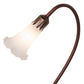 Meyda Lighting Tiffany Pond Lily 16" Mahogany Bronze Accent Table Lamp With White Shade Glass