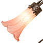 Meyda Lighting Tiffany Pond Lily 17" 2-Light Mahogany Bronze Trellis Girl Accent Table Lamp With Pink Shade Glass