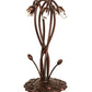 Meyda Lighting Tiffany Pond Lily 17" 5-Light Mahogany Bronze Accent Table Lamp With Amber Shade Glass
