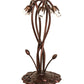 Meyda Lighting Tiffany Pond Lily 17" 5-Light Mahogany Bronze Accent Table Lamp With Pink Shade Glass