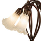 Meyda Lighting Tiffany Pond Lily 17" 5-Light Mahogany Bronze Table Lamp With White Shade Glass