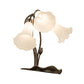 Meyda Lighting Tiffany Pond Lily 173809 16" 3-Light Mahogany Bronze Accent Table Lamp With White Shade Glass