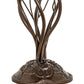 Meyda Lighting Tiffany Pond Lily 18" 6-Light Mahogany Bronze Table Lamp With Amber & Green Shade Glass