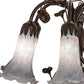 Meyda Lighting Tiffany Pond Lily 19" 6-Light Mahogany Bronze Table Lamp With Gray Favrile Shade Glass