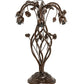 Meyda Lighting Tiffany Pond Lily 19" 6-Light Mahogany Bronze Table Lamp With Pink & White Shade Glass