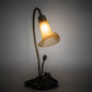 Meyda Lighting Tiffany Pond Lily 226297 16" Mahogany Bronze Accent Table Lamp With Amber Shade Glass