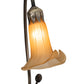 Meyda Lighting Tiffany Pond Lily 226297 16" Mahogany Bronze Accent Table Lamp With Amber Shade Glass