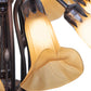 Meyda Lighting Tiffany Pond Lily 24" 12-Light Mahogany Bronze Chandelier With Amber Favrile Shade Glass