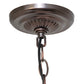 Meyda Lighting Tiffany Pond Lily 24" 12-Light Mahogany Bronze Chandelier With Amber Favrile Shade Glass