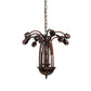 Meyda Lighting Tiffany Pond Lily 24" 12-Light Mahogany Bronze Chandelier With Blue Shade Glass