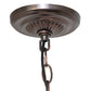 Meyda Lighting Tiffany Pond Lily 24" 12-Light Mahogany Bronze Chandelier With Blue & White Shade Glass